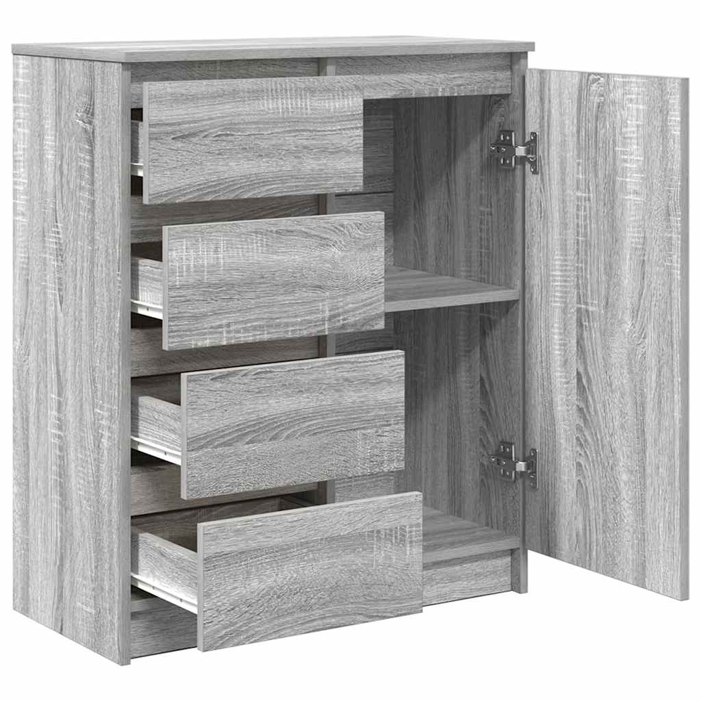 Sideboard mit Schubladen Grau Sonoma 71x35x84 cm Holzwerkstoff