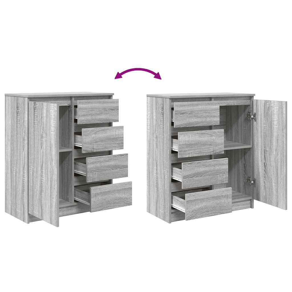 Sideboard mit Schubladen Grau Sonoma 71x35x84 cm Holzwerkstoff