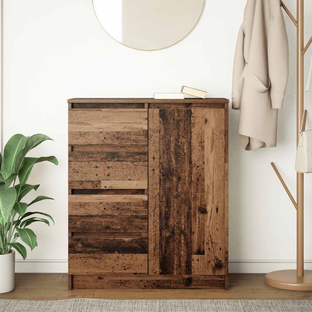 Sideboard mit Schubladen Altholz-Optik 71x35x84cm Holzwerkstoff