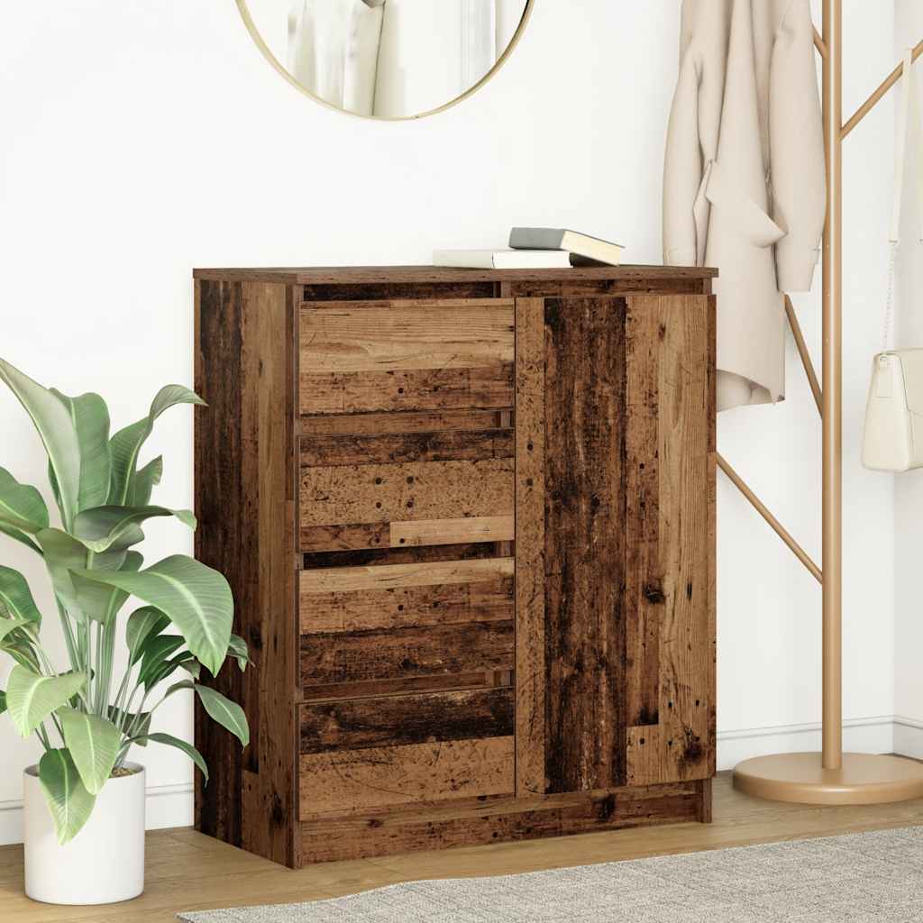 Sideboard mit Schubladen Altholz-Optik 71x35x84cm Holzwerkstoff