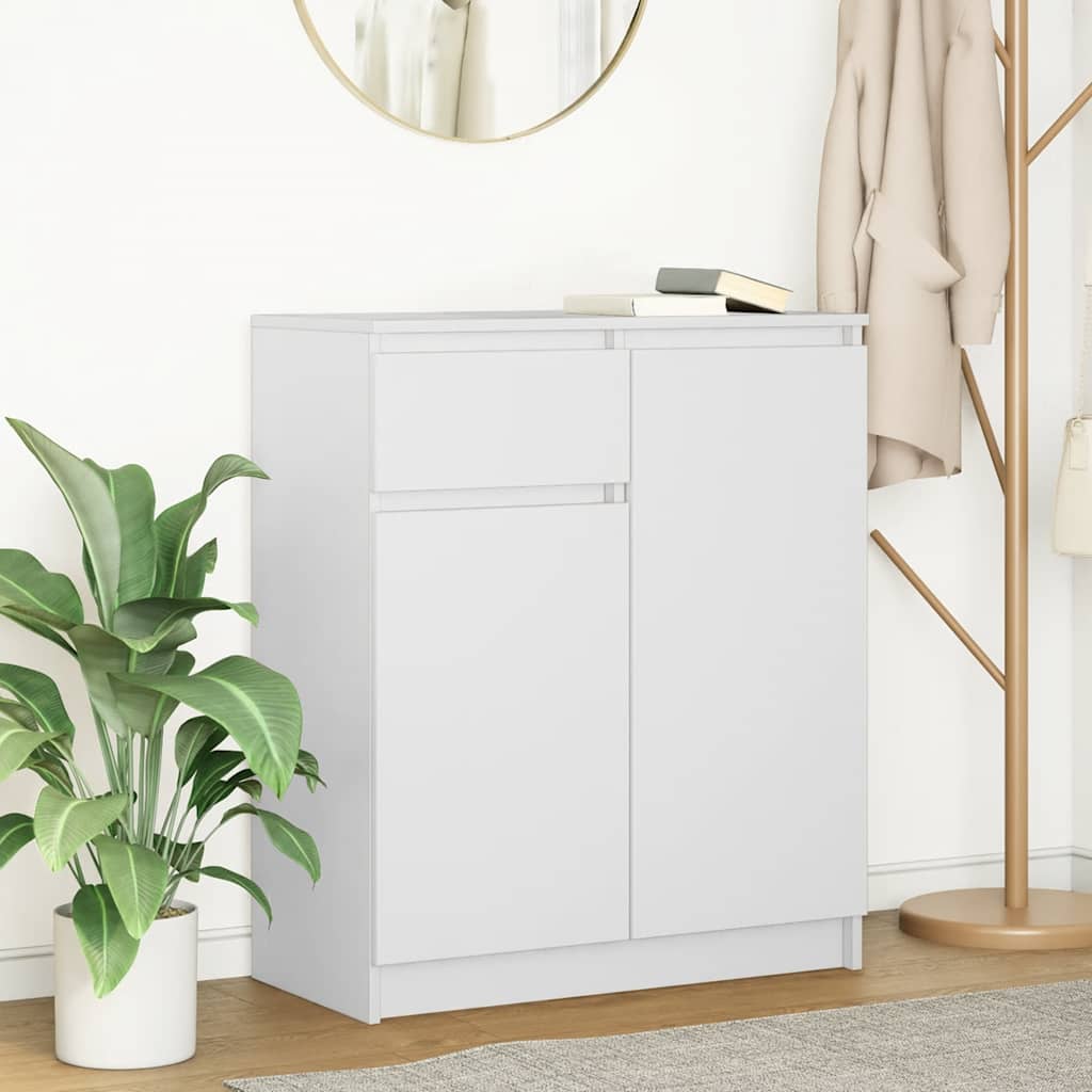 Sideboard mit Schublade Weiß 71x35x84 cm Holzwerkstoff