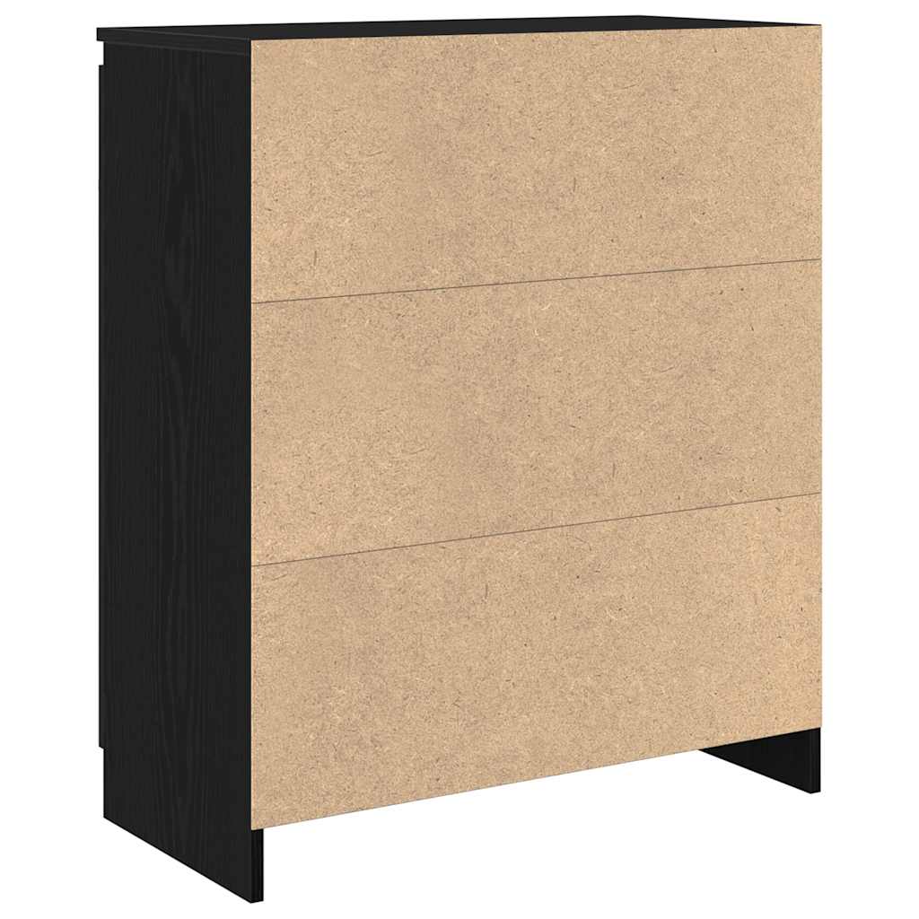 Sideboard mit Schublade Schwarz Eichen-Optik 71x35x84 cm