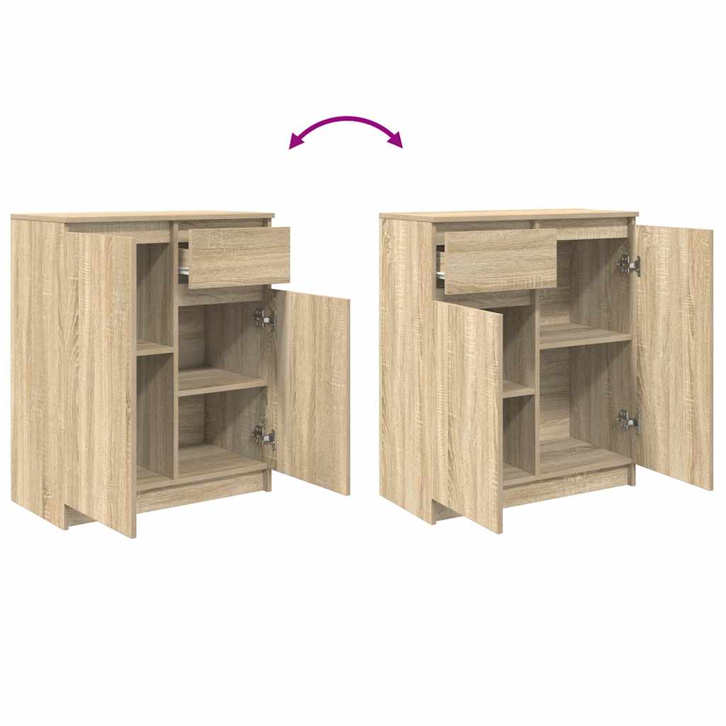 Sideboard mit Schublade Sonoma-Eiche 71x35x84 cm Holzwerkstoff