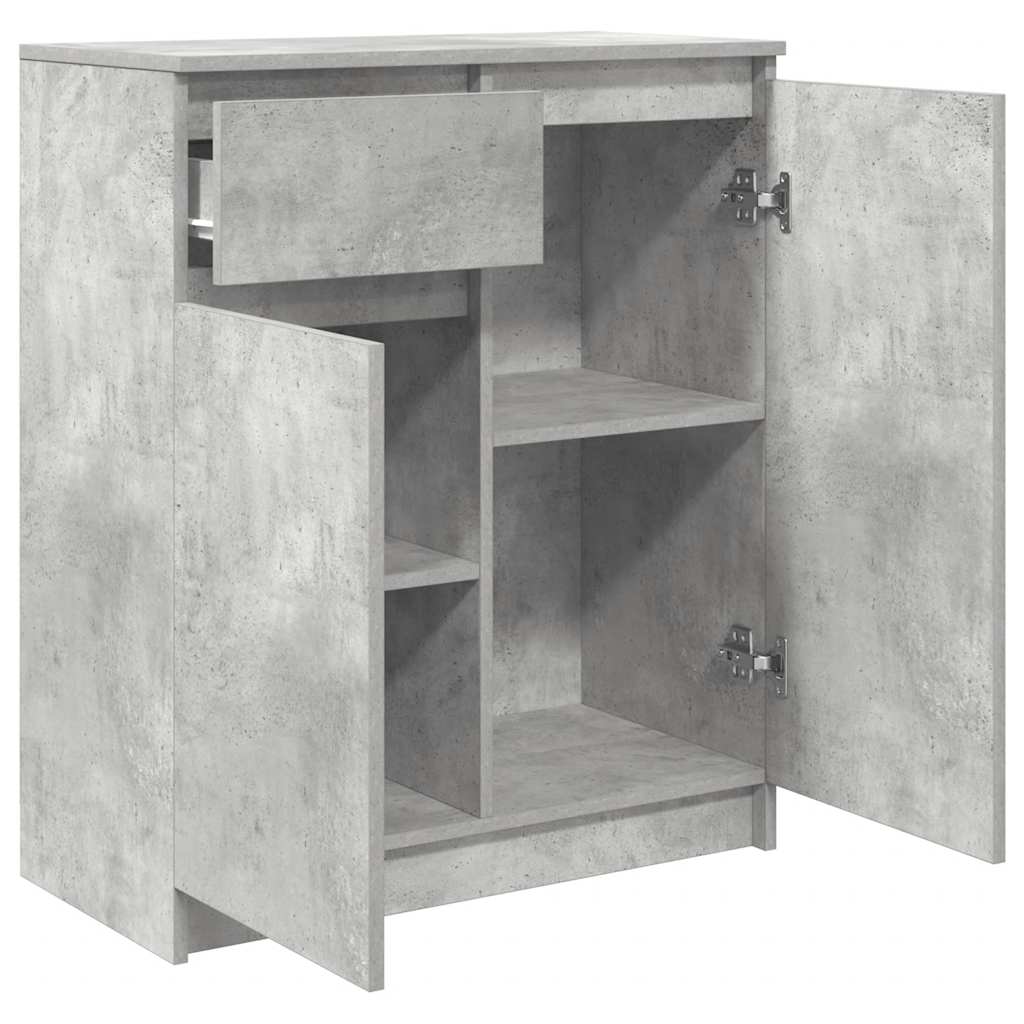 Sideboard mit Schublade Betongrau 71x35x84 cm Holzwerkstoff