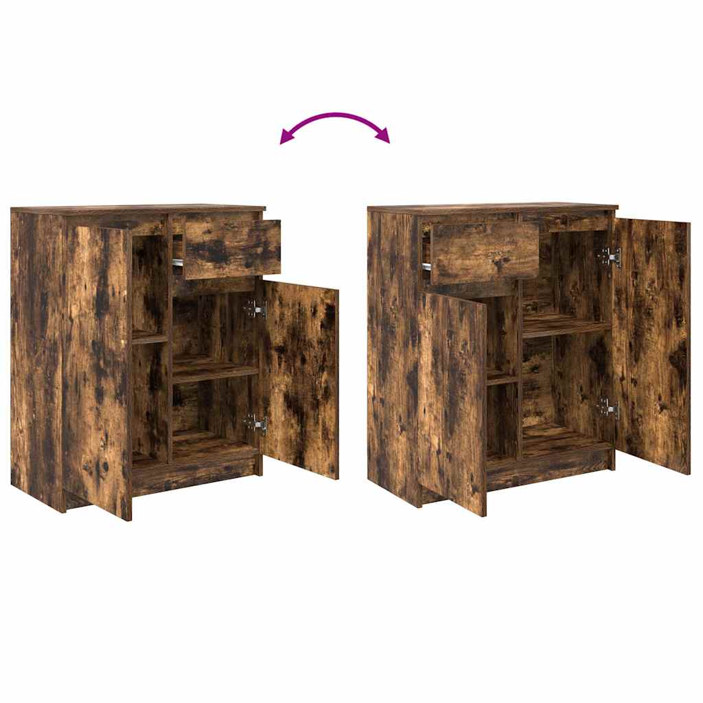 Sideboard mit Schublade Räuchereiche 71x35x84 cm Holzwerkstoff