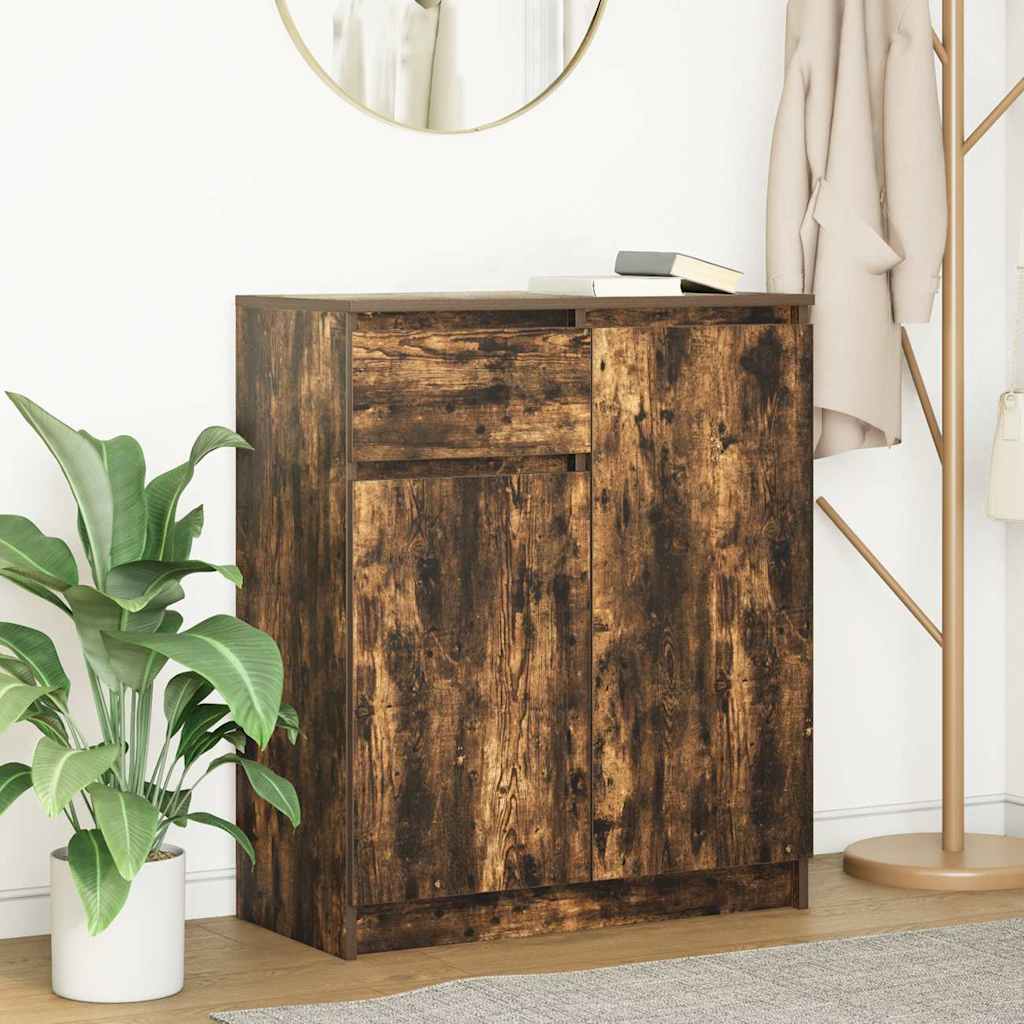 Sideboard mit Schublade Räuchereiche 71x35x84 cm Holzwerkstoff