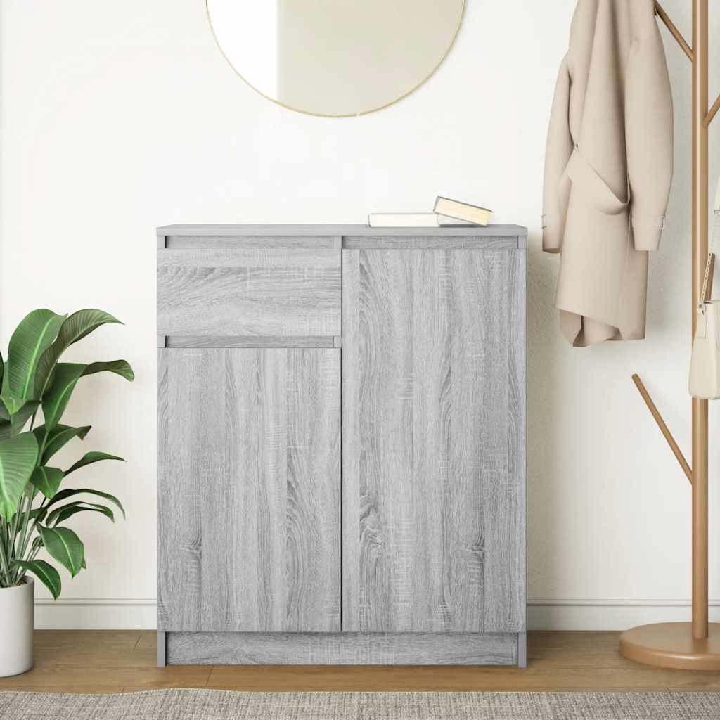 Sideboard mit Schublade Grau Sonoma 71x35x84 cm Holzwerkstoff