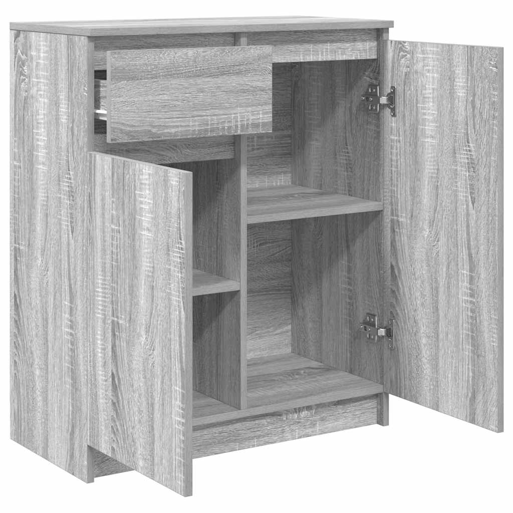 Sideboard mit Schublade Grau Sonoma 71x35x84 cm Holzwerkstoff