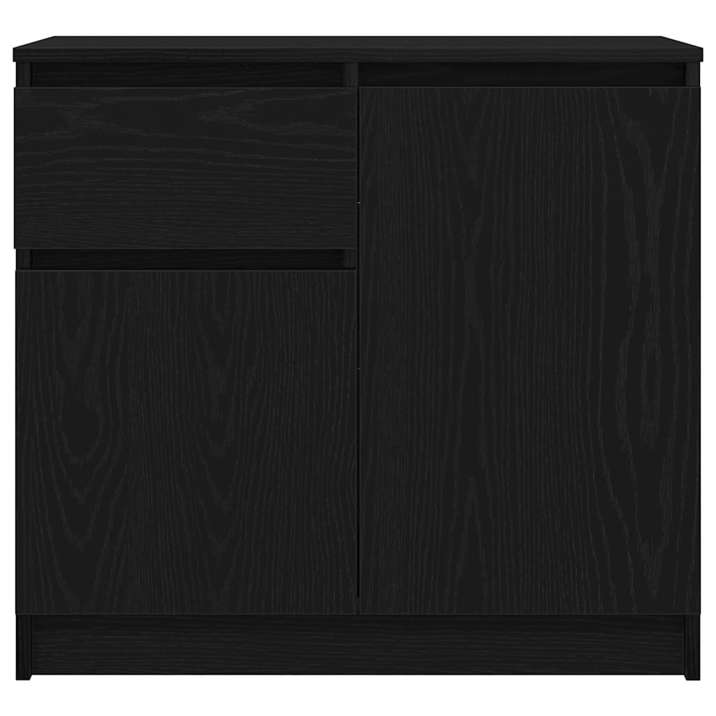 Sideboard mit Schublade Schwarz Eichen-Optik 71x35x65 cm