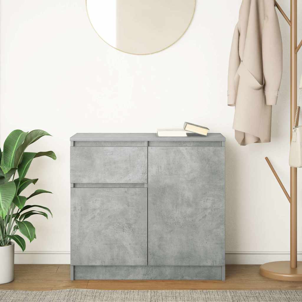Sideboard mit Schublade Betongrau 71x35x65 cm Holzwerkstoff