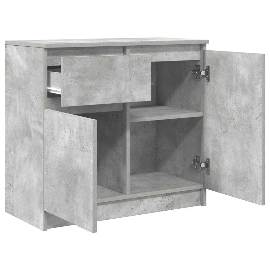Sideboard mit Schublade Betongrau 71x35x65 cm Holzwerkstoff