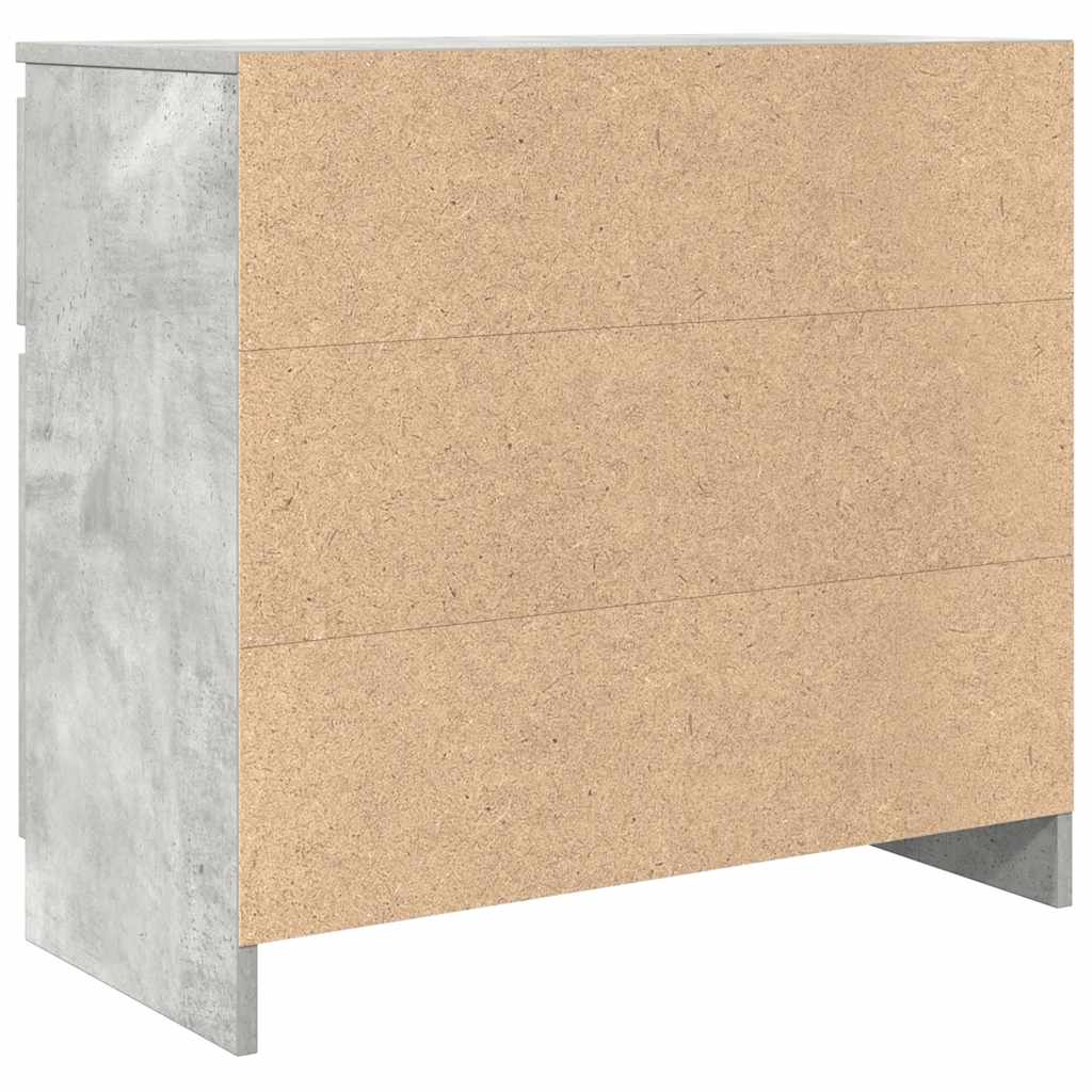 Sideboard mit Schublade Betongrau 71x35x65 cm Holzwerkstoff