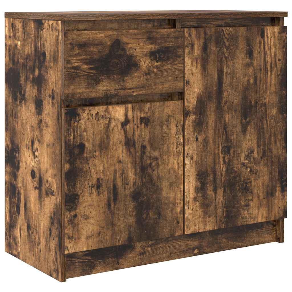 Sideboard mit Schublade Räuchereiche 71x35x65 cm Holzwerkstoff