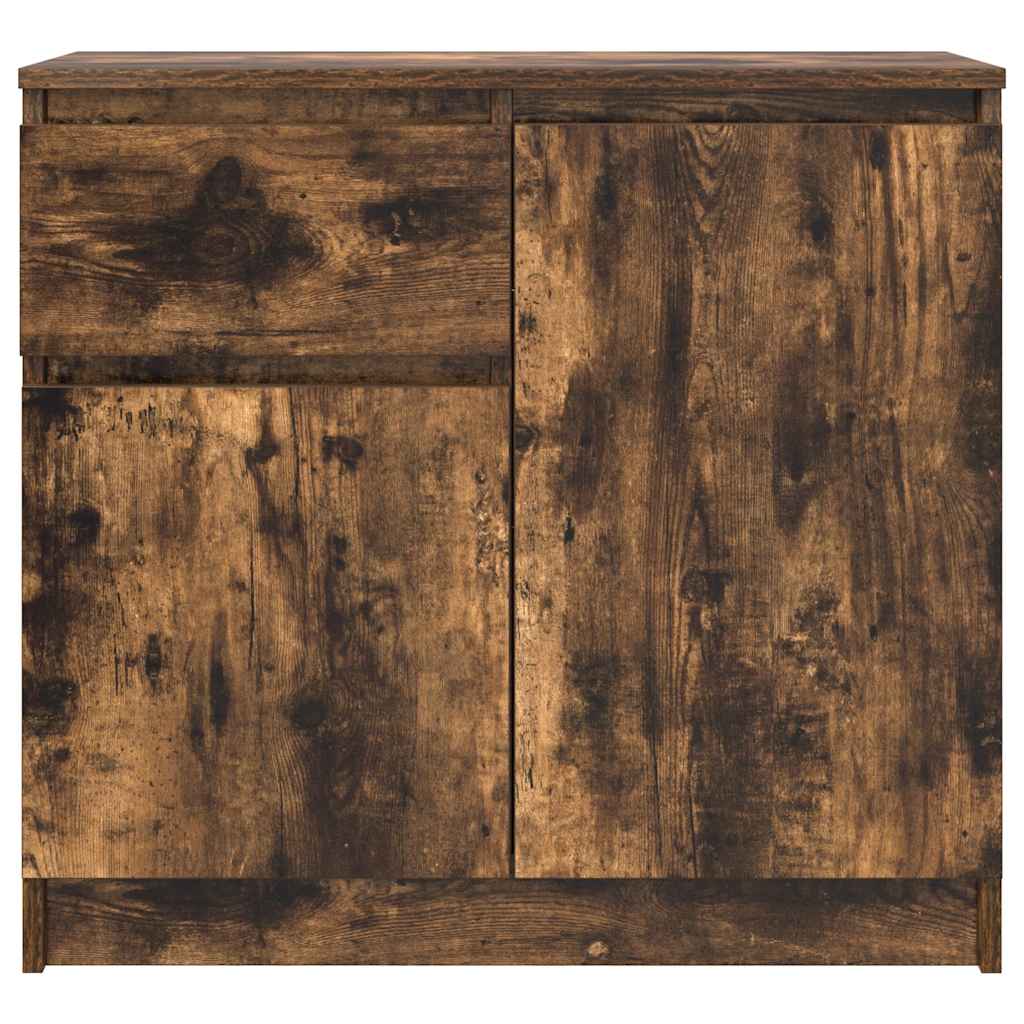 Sideboard mit Schublade Räuchereiche 71x35x65 cm Holzwerkstoff