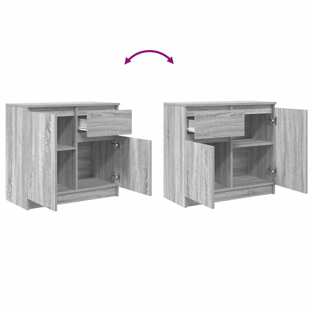 Sideboard mit Schublade Grau Sonoma 71x35x65 cm Holzwerkstoff