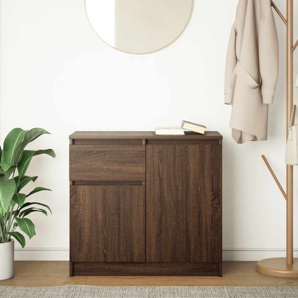 Sideboard mit Schublade Braun Eichen-Optik 71x35x65 cm
