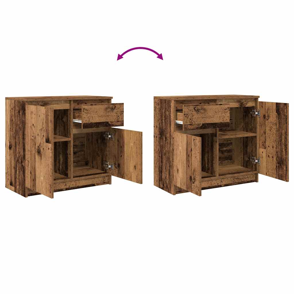 Sideboard mit Schublade Altholz-Optik 71x35x65 cm Holzwerkstoff