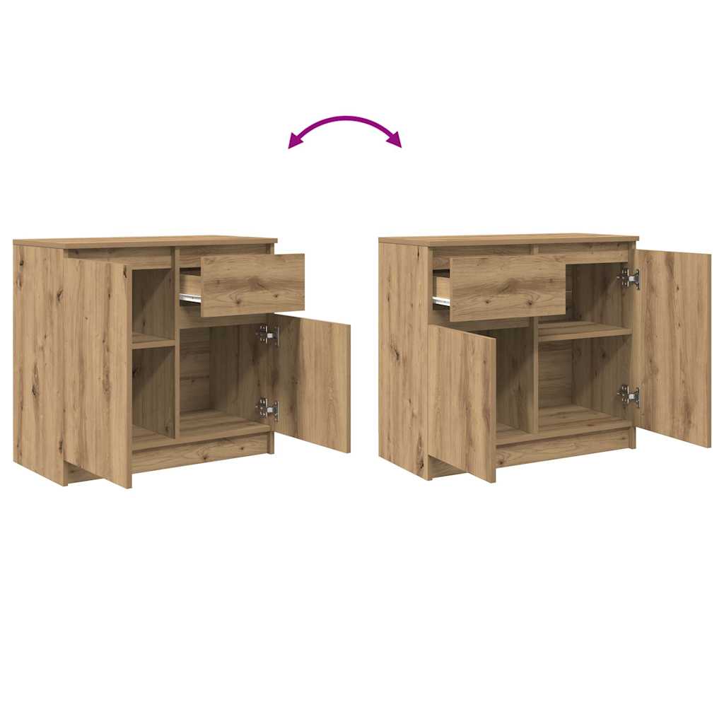 Sideboard mit Schublade Artisan-Eiche 71x35x65 cm Holzwerkstoff