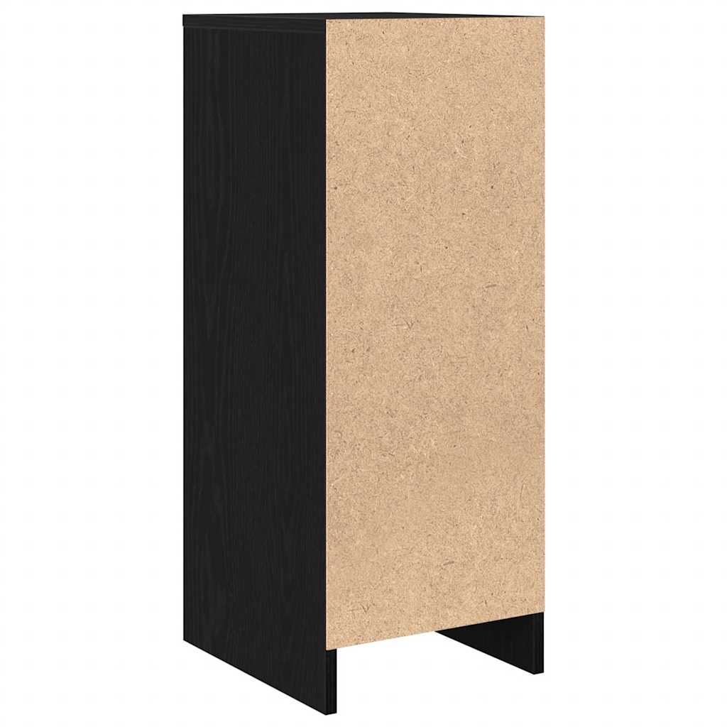 Sideboard Schwarz Eichen-Optik 29,5x34x76 cm Holzwerkstoff
