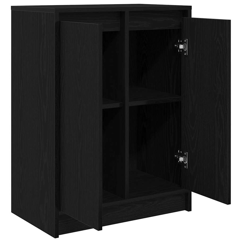 Sideboard Schwarz Eichen-Optik 57x34x76 cm Holzwerkstoff