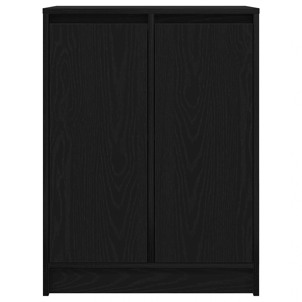 Sideboard Schwarz Eichen-Optik 57x34x76 cm Holzwerkstoff