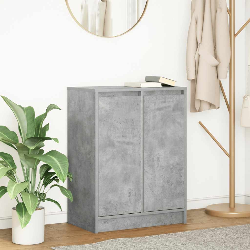 Sideboard Betongrau 57x34x76 cm Holzwerkstoff