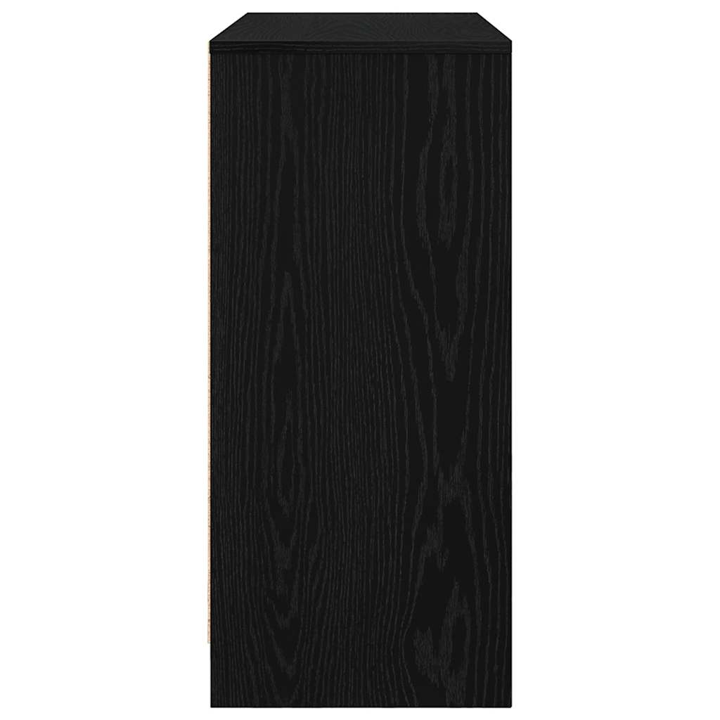 Sideboard Schwarz Eichen-Optik 85x34x76 cm Holzwerkstoff
