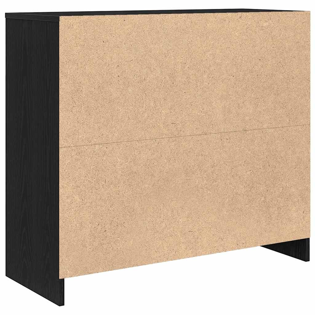 Sideboard Schwarz Eichen-Optik 85x34x76 cm Holzwerkstoff