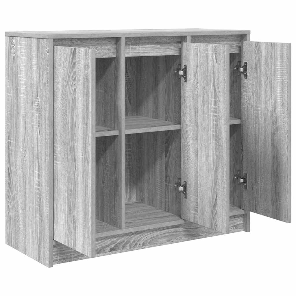 Sideboard Grau Sonoma 85x34x76 cm Holzwerkstoff