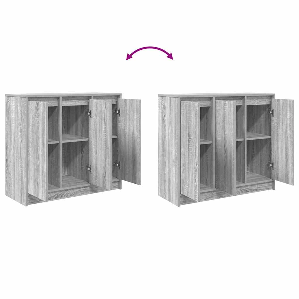 Sideboard Grau Sonoma 85x34x76 cm Holzwerkstoff