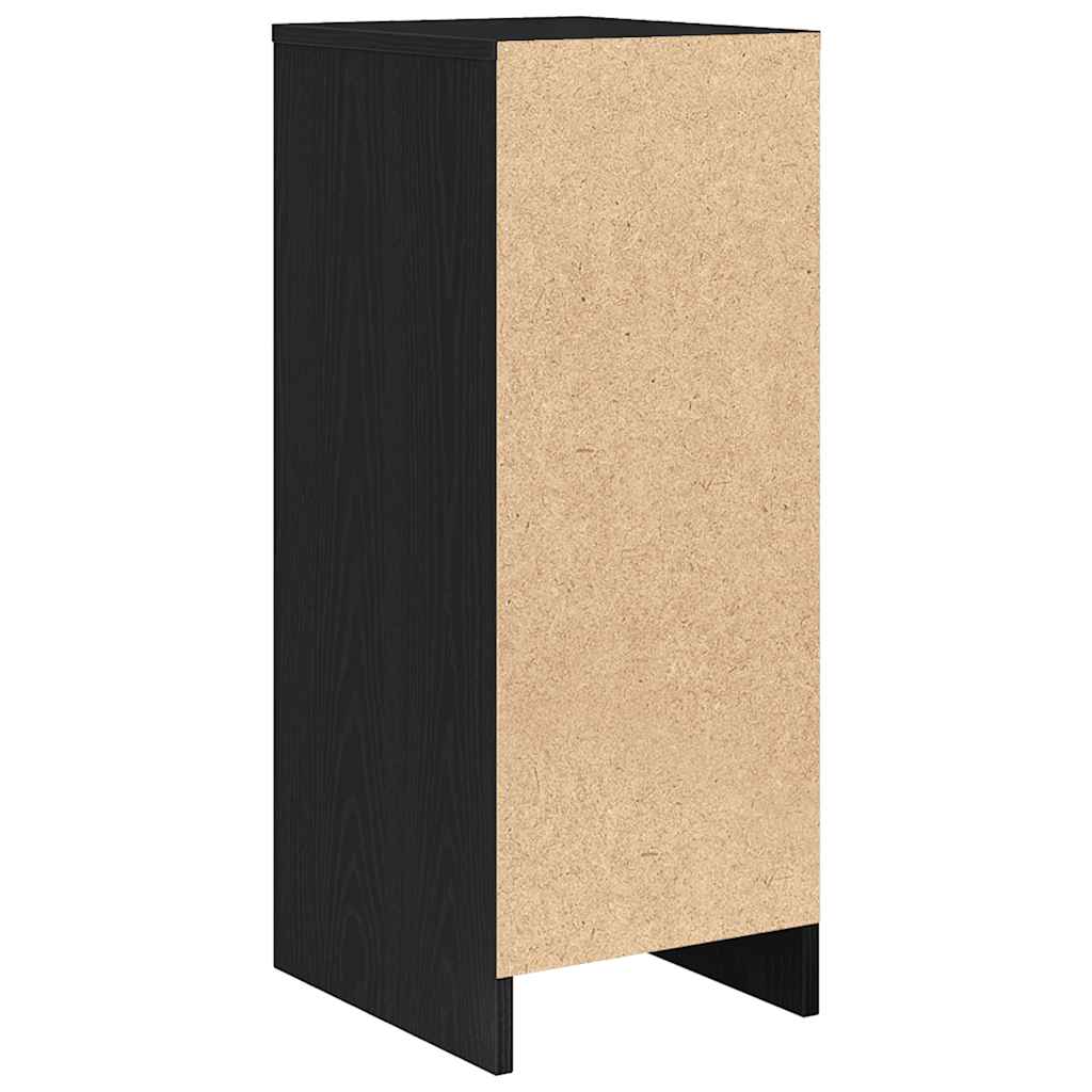 Sideboard Schwarz Eichen-Optik 29,5x34x76 cm Holzwerkstoff