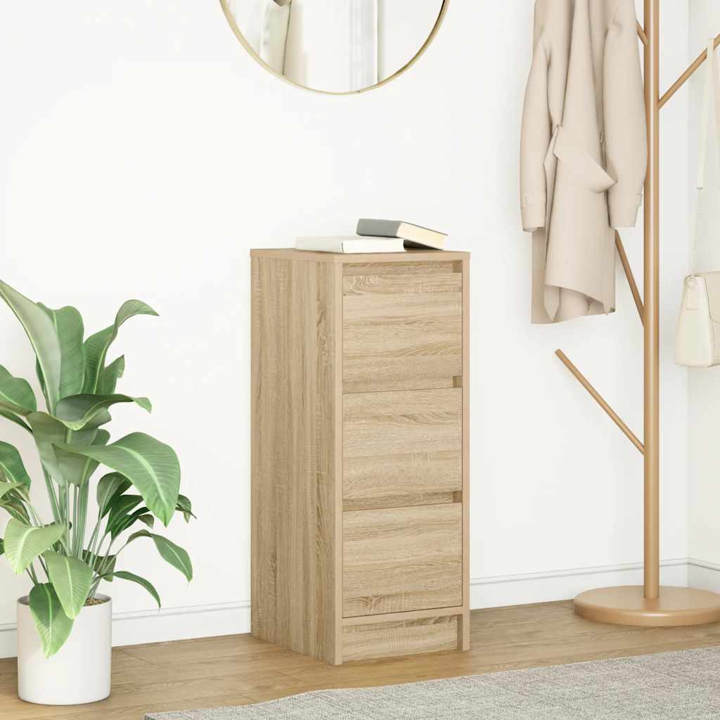 Sideboard Sonoma-Eiche 29,5x34x76 cm Holzwerkstoff