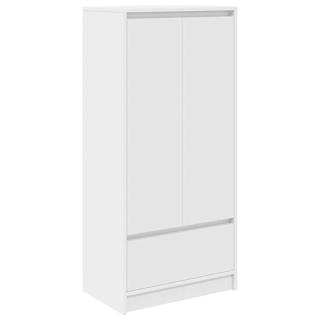 Schrank mit Schublade Weiß 55,5x34x119,5 cm Holzwerkstoff