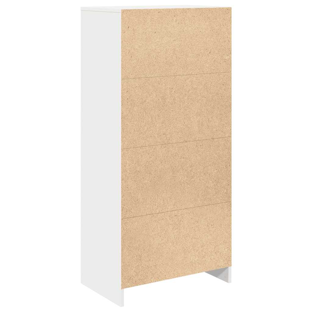 Schrank mit Schublade Weiß 55,5x34x119,5 cm Holzwerkstoff