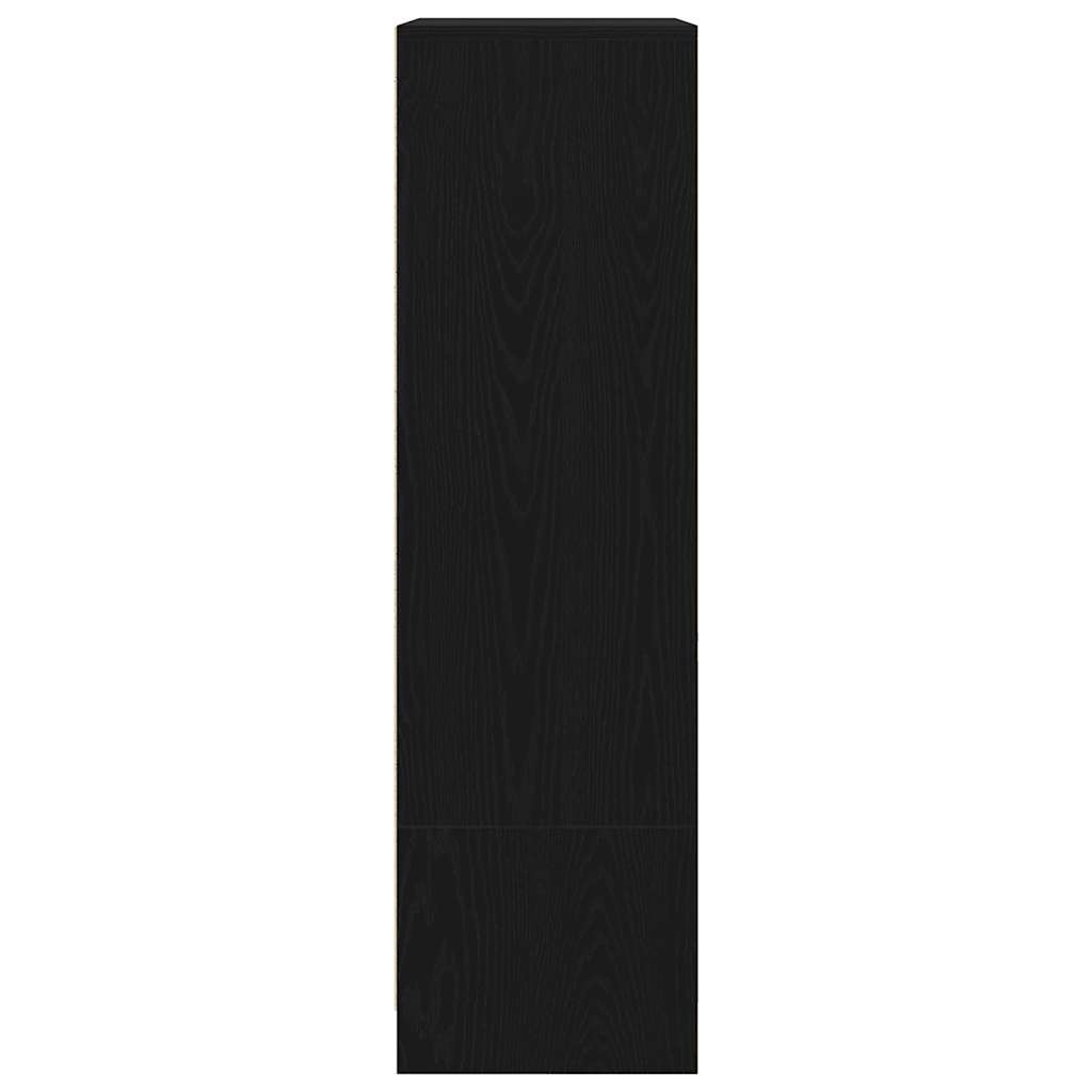Schrank mit Schublade Schwarz Eichen-Optik 55,5x34x119,5 cm