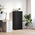 Schrank mit Schublade Schwarz Eichen-Optik 55,5x34x119,5 cm