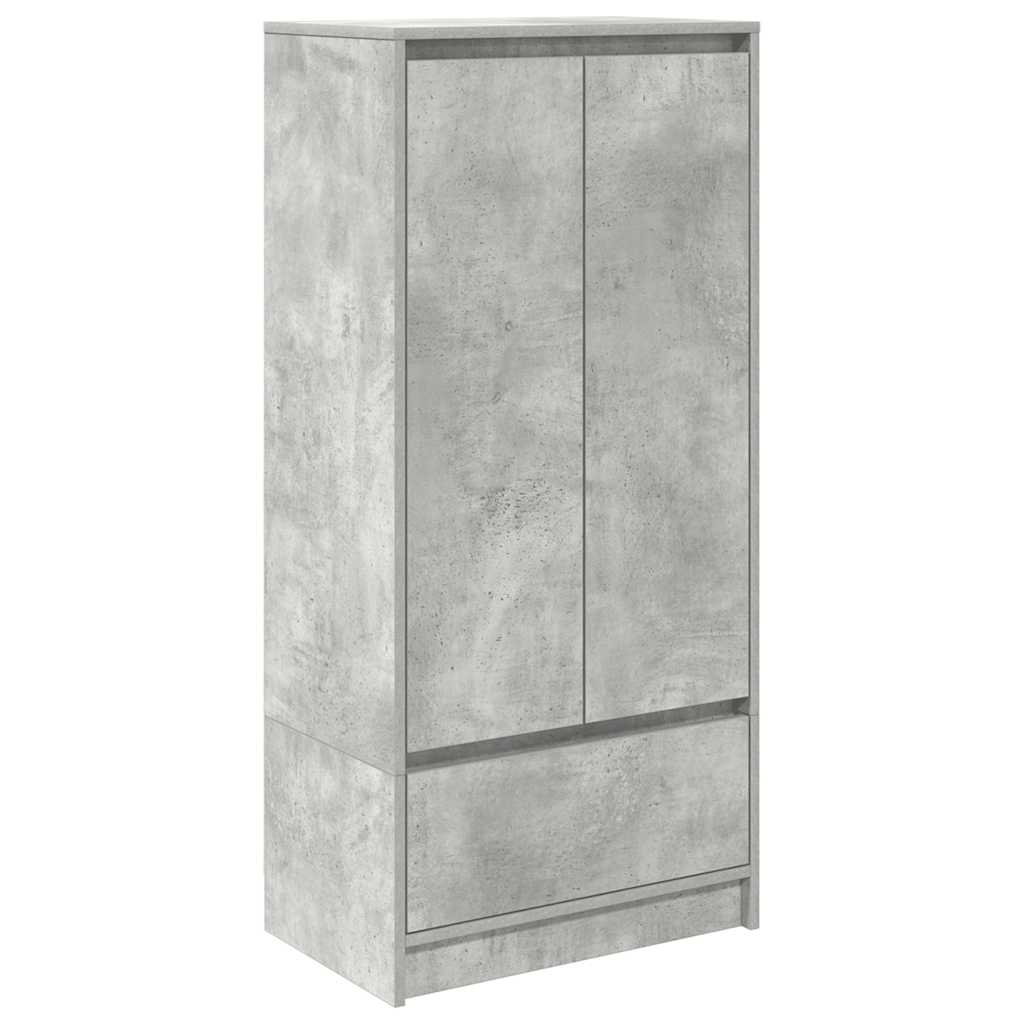 Schrank mit Schublade Betongrau 55,5x34x119,5 cm Holzwerkstoff