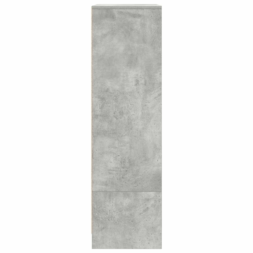 Schrank mit Schublade Betongrau 55,5x34x119,5 cm Holzwerkstoff