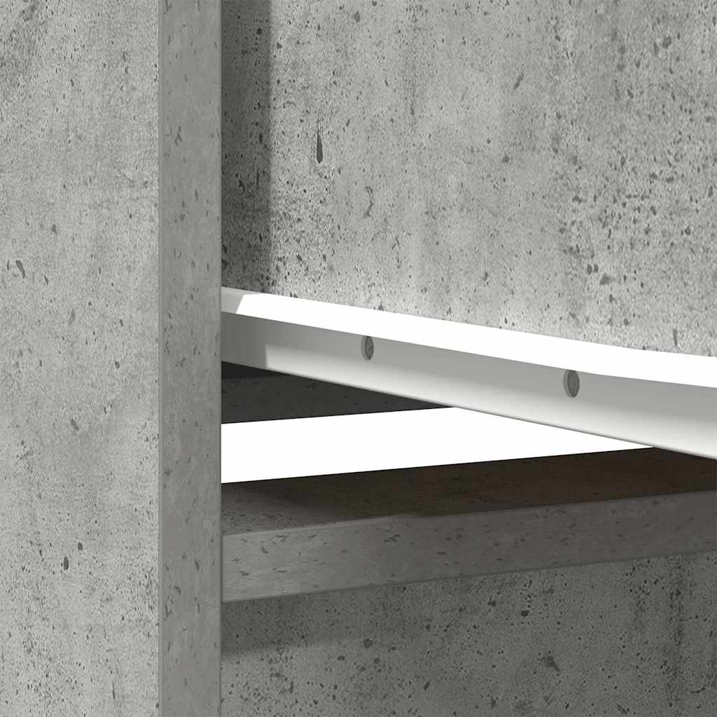 Schrank mit Schublade Betongrau 55,5x34x119,5 cm Holzwerkstoff