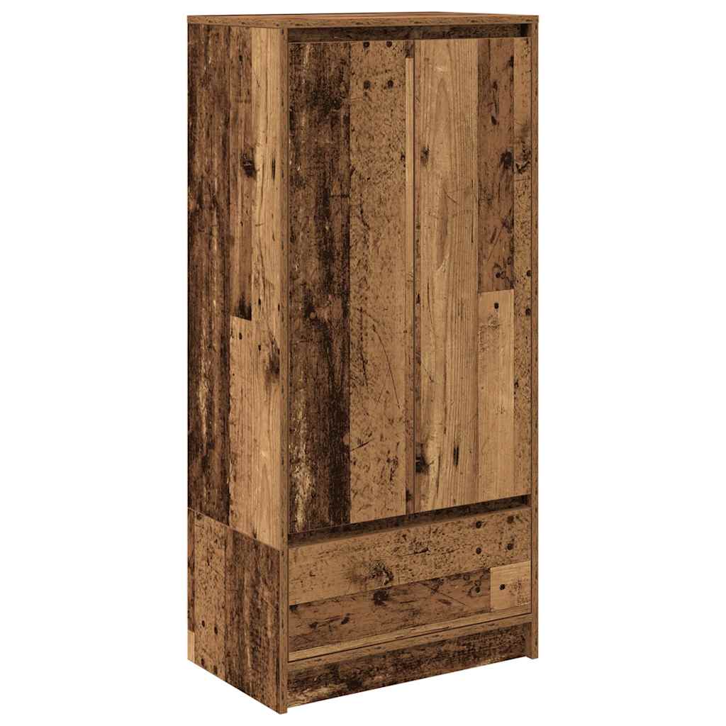 Schrank mit Schublade Altholz-Optik 55,5x34x119,5 cm