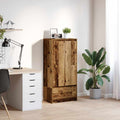 Schrank mit Schublade Altholz-Optik 55,5x34x119,5 cm