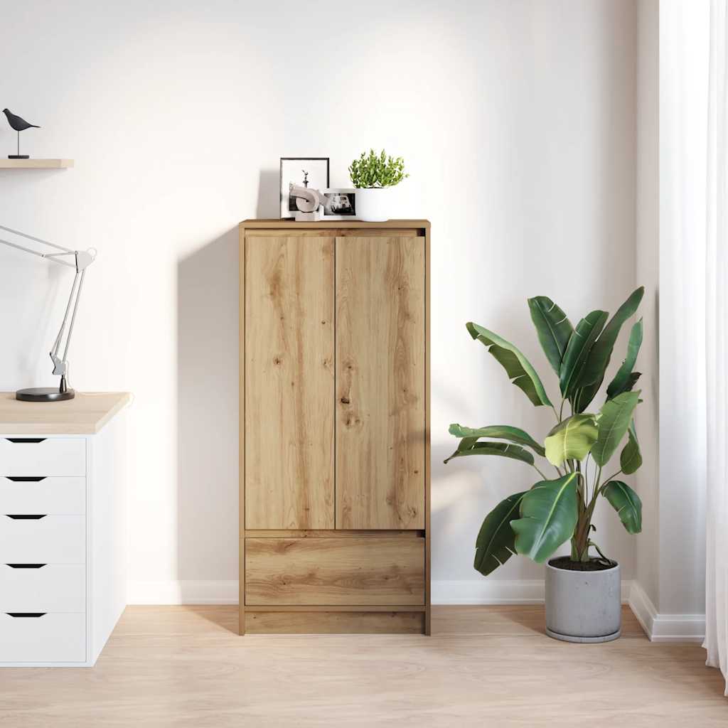 Schrank mit Schublade Artisan-Eiche 55,5x34x119,5 cm