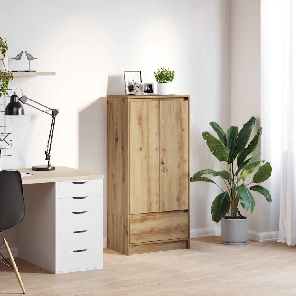 Schrank mit Schublade Artisan-Eiche 55,5x34x119,5 cm