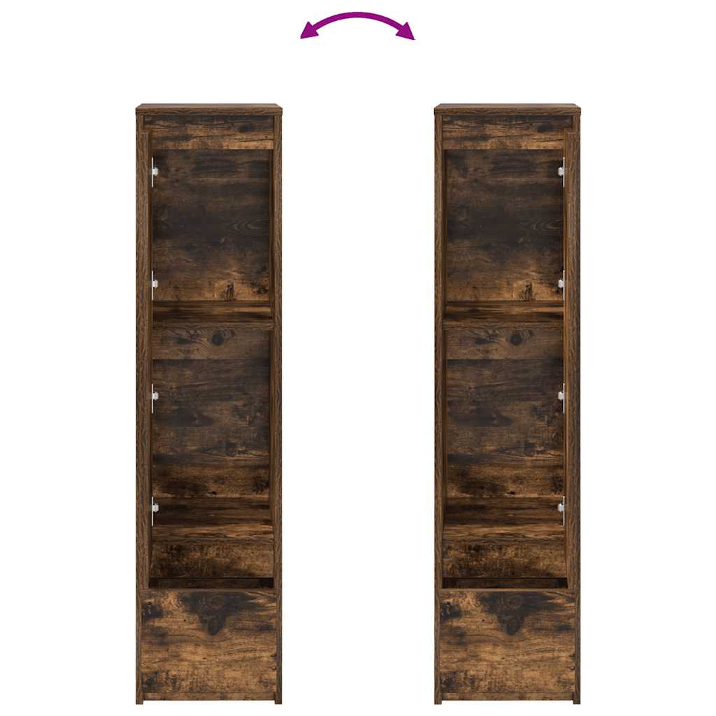 Highboard Räuchereiche 29,5x34x119,5 cm Holzwerkstoff