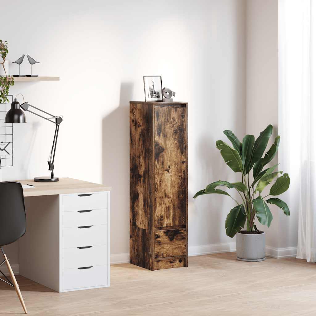Highboard Räuchereiche 29,5x34x119,5 cm Holzwerkstoff