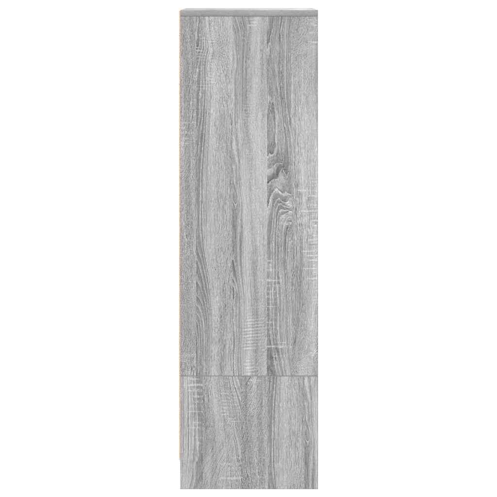 Highboard Grau Sonoma 29,5x34x119,5 cm Holzwerkstoff