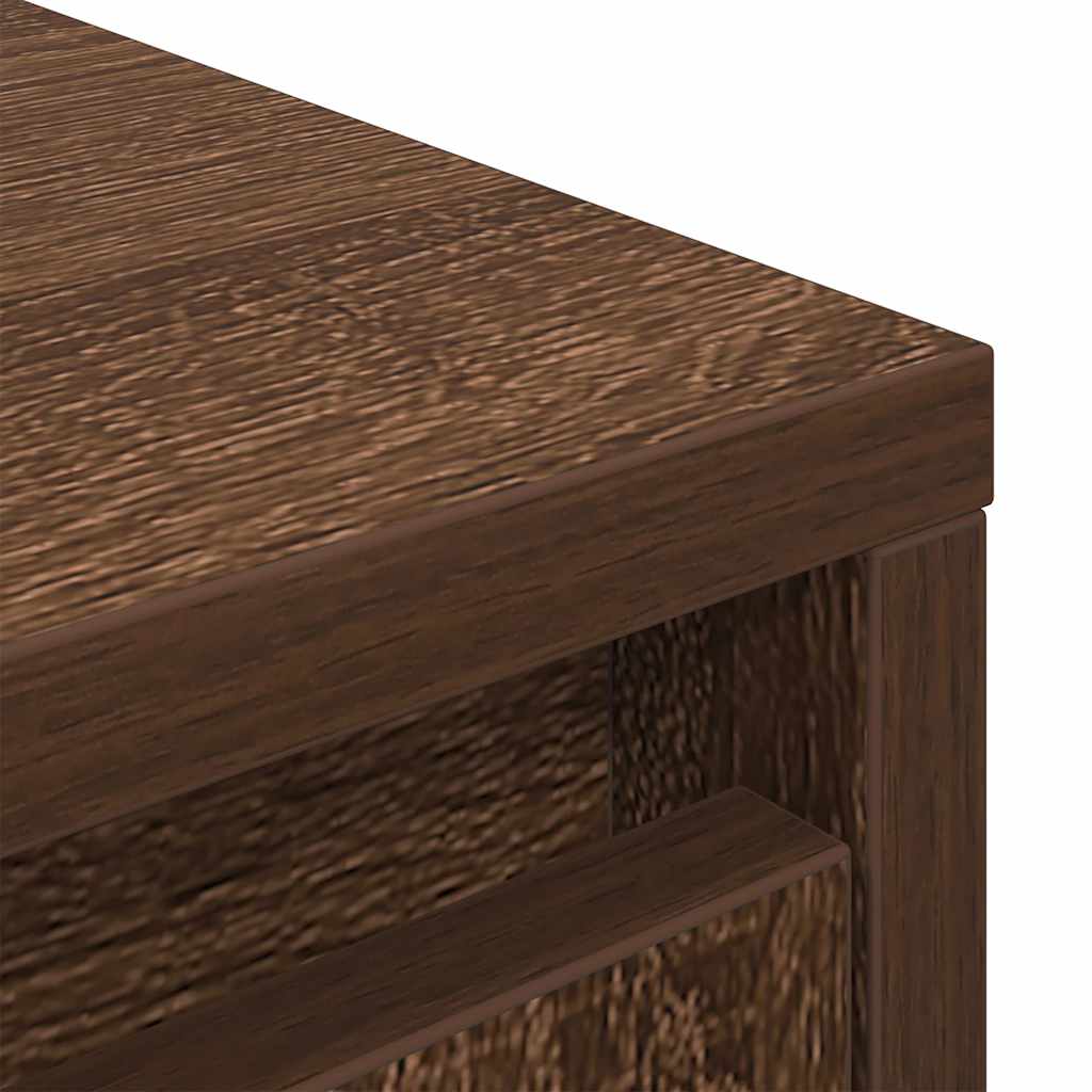 Highboard Braun Eichen-Optik 29,5x34x119,5 cm Holzwerkstoff
