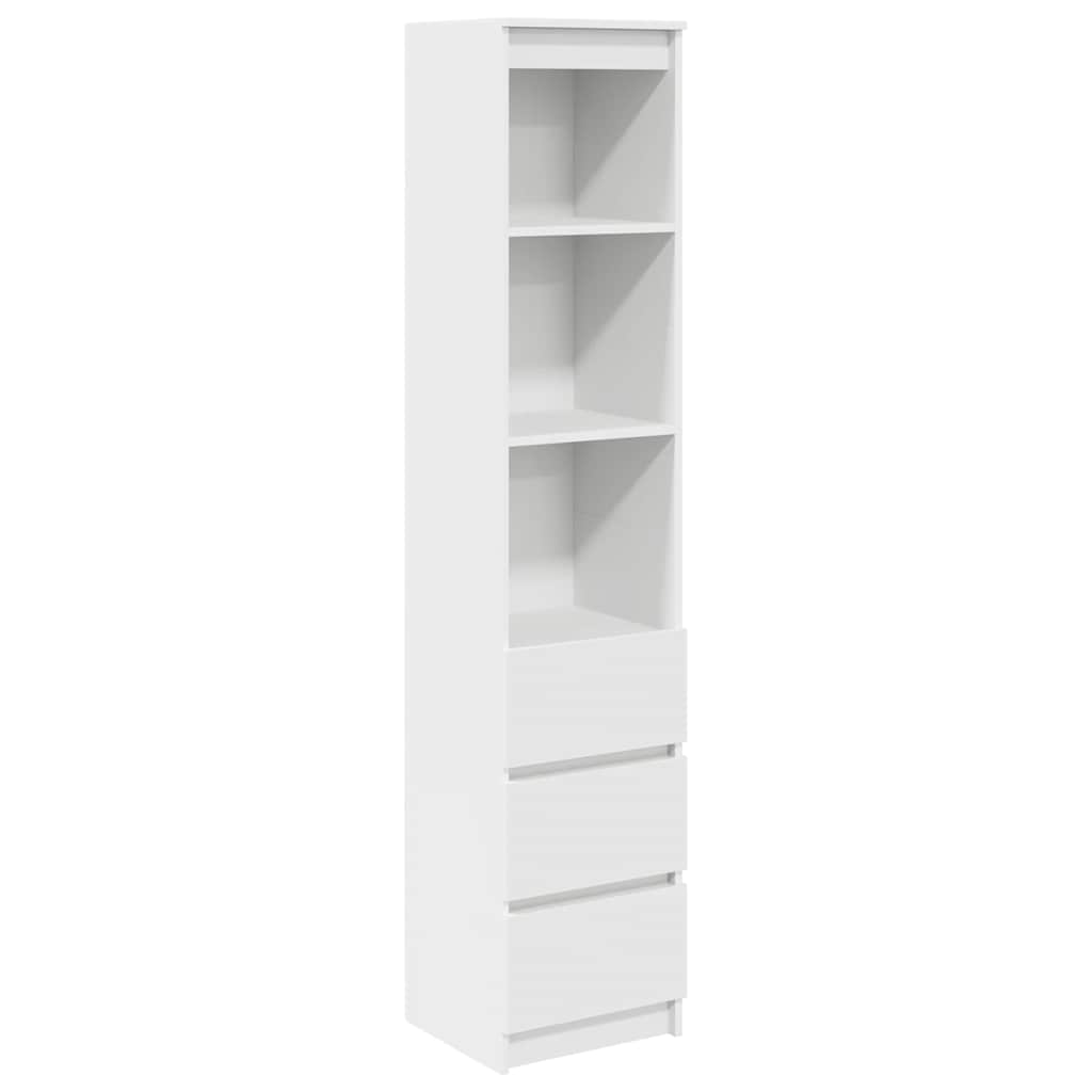 Highboard Weiß 37,5x35x180 cm Holzwerkstoff