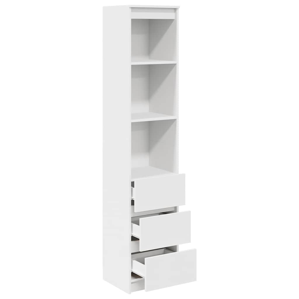 Highboard Weiß 37,5x35x180 cm Holzwerkstoff