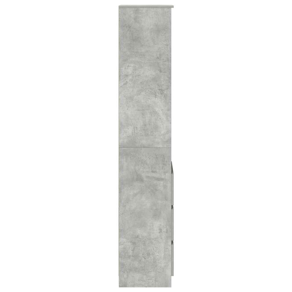 Highboard Betongrau 37,5x35x180 cm Holzwerkstoff